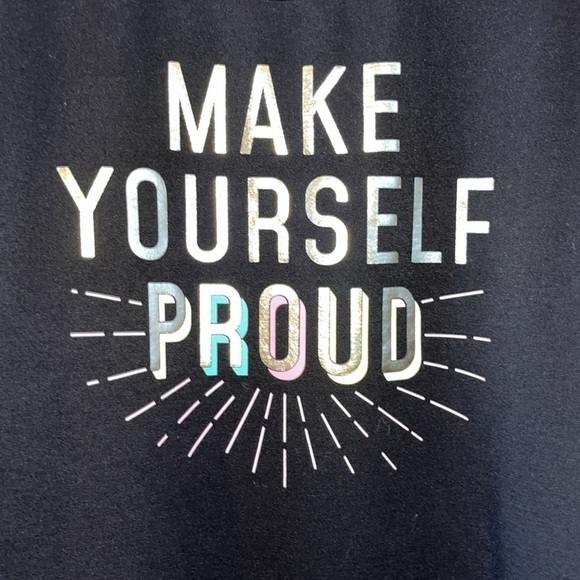 Torrid Active Cupro Long Sleeve Active Sweatshirt Black Make Yourself proud 3X - Picture 2 of 8